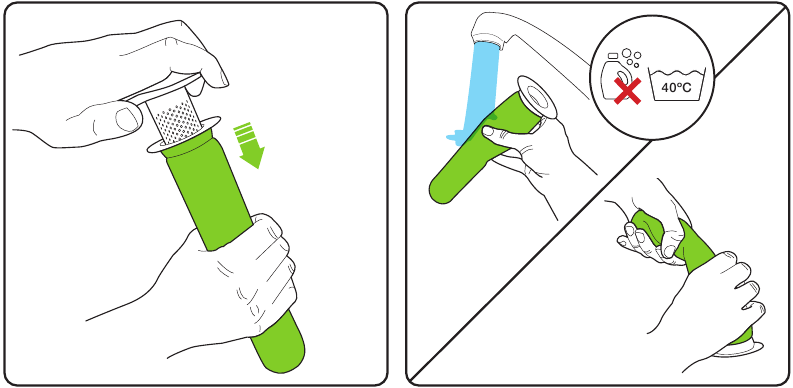 De filters reinigen - Stap 2
