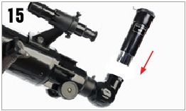 Barlow-lens plaatsen