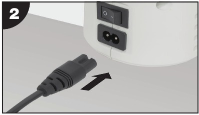 Gebruik - Stap 2 - Steek het netsnoer in de projector