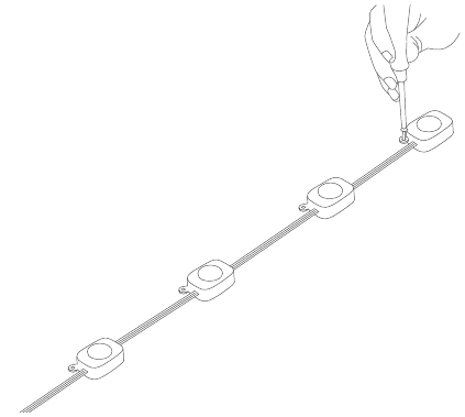 De lichtstrip installeren - Stap 5