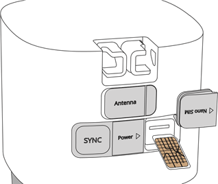 SIM-kaart en microSD-kaart plaatsen - Stap 1