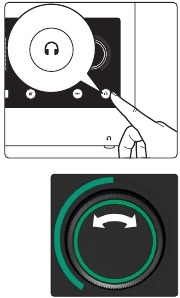 Quantum ES koptelefoonuitgang knop