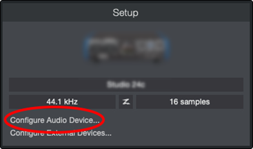 Audioapparaten configureren - Stap 1