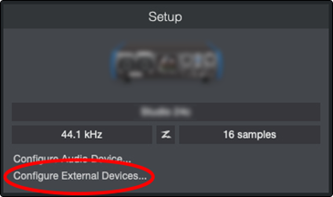 Externe MIDI-keyboardcontroller instellen vanaf de startpagina - Stap 1
