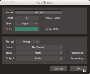 Audio- en instrumenttracks maken - Stap 2