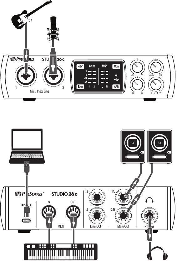 Aansluiting - Aansluitschema's - STUDIO26c