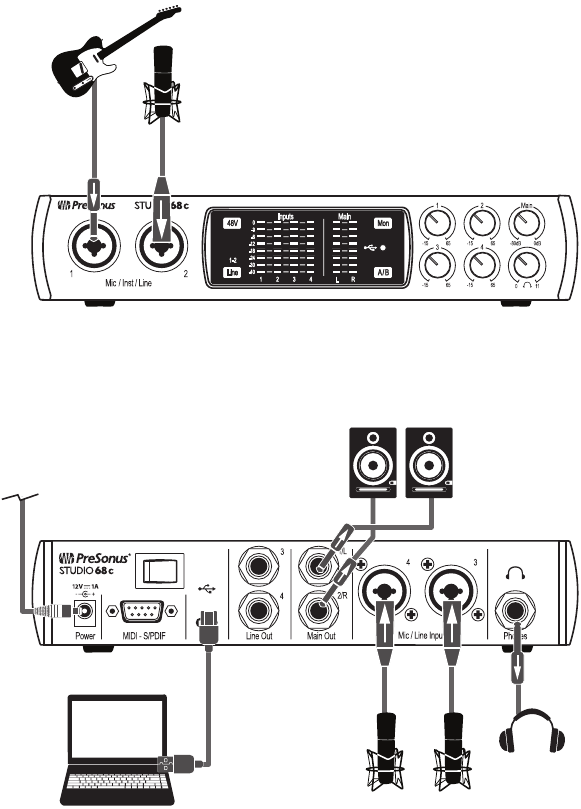 Aansluiting - Aansluitschema's - STUDIO68c
