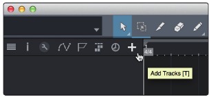 Nieuw nummer - Audio- en instrumenttracks maken - Stap 1