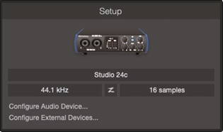 Studio One instellen - Stap 1