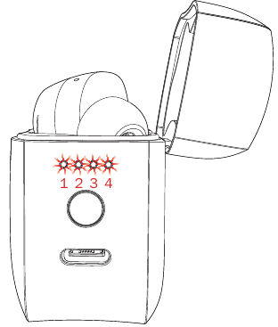 Productoverzicht - LED-indicaties oplaadcase