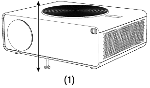 De projector installeren - Stap 1