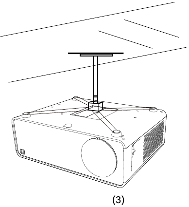 De projector installeren - Stap 2