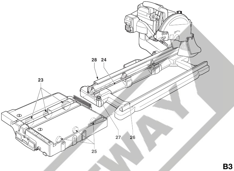 Schuiftafel op steunframe monteren - Stap 2