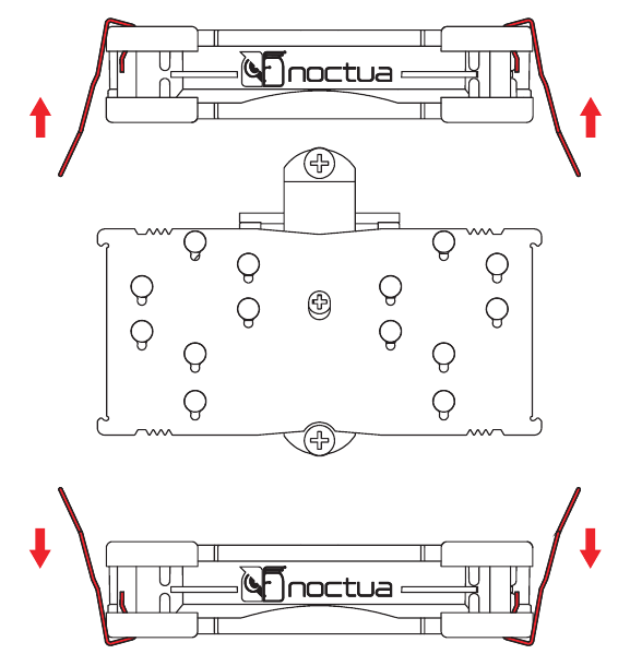 LGA1700, LGA1200 & LGA115x - Koellichaam/CPU-bevestiging - Stap 1