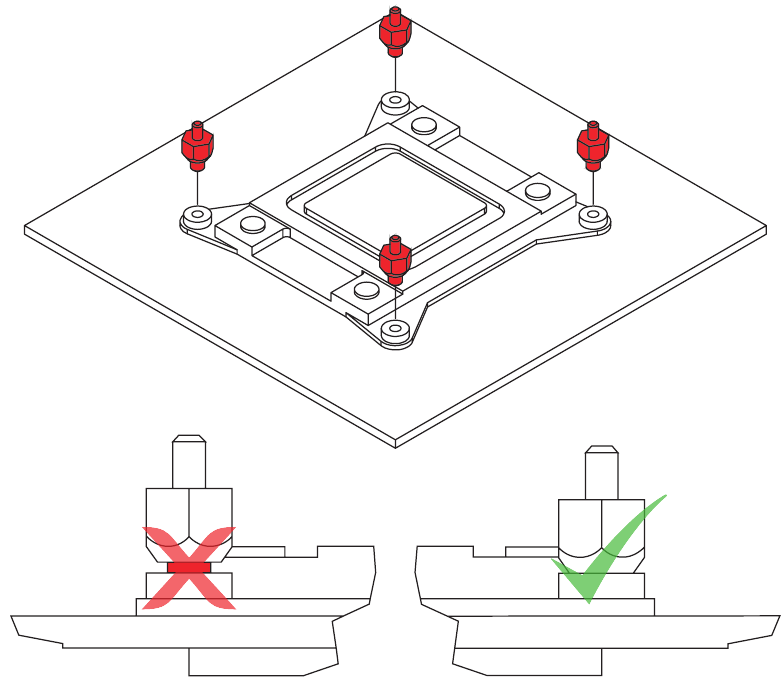 LGA20xx - De montagebeugels installeren - Stap 1