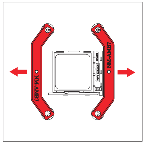 AMD (AM4 & AM5) - De bevestigingsbeugels bevestigen - Stap 2
