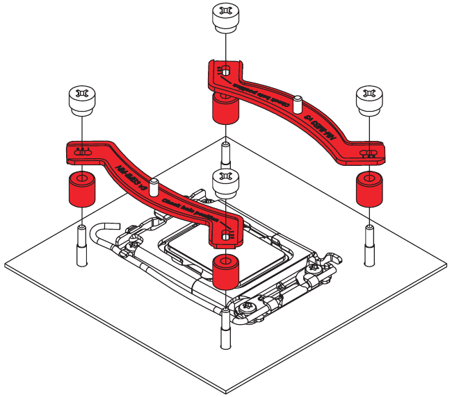 LGA1700, LGA1200 & LGA115x - Montagebeugels - Stap 2