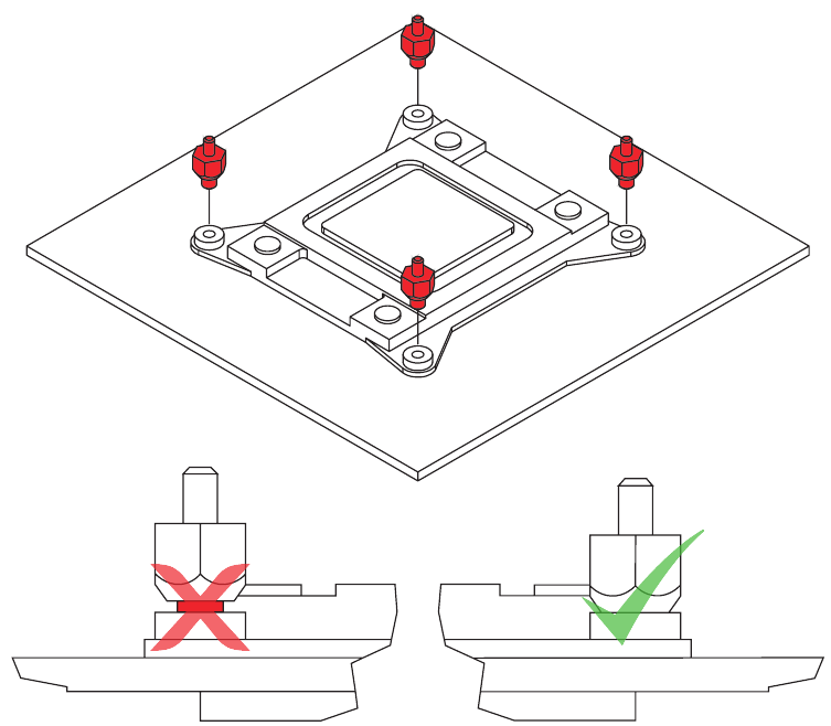 LGA20xx - De bevestigingsbeugels installeren - Stap 1