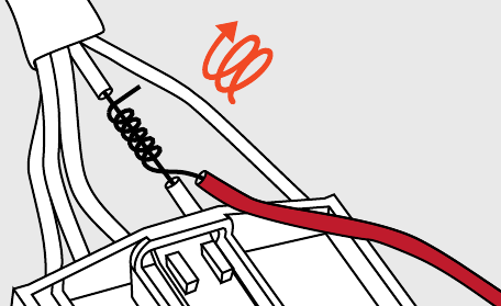 Bedradingsinstructies achtercamera - Stap 6