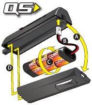 Installeer de batterij