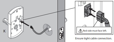Een kabel aansluiten op de binnenconstructie - Stap 1