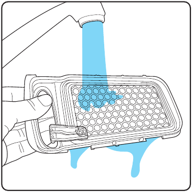 Het filter verwijderen en wassen - Stap 4