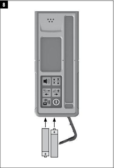 Batterijen in het apparaat plaatsen