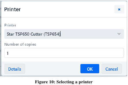 Selecteer de Star TSP650-printer