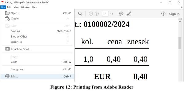Afdrukken vanuit de PDF-lezer