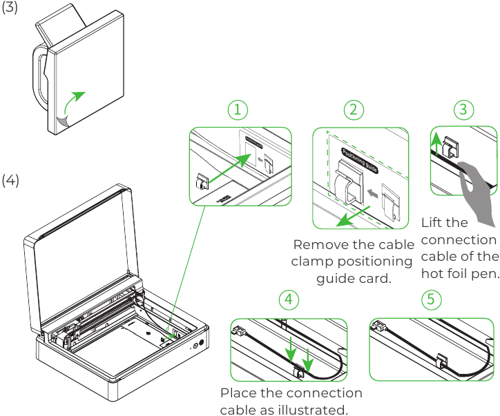 Gebruik - Installeer de hot foil pen - Stap 11