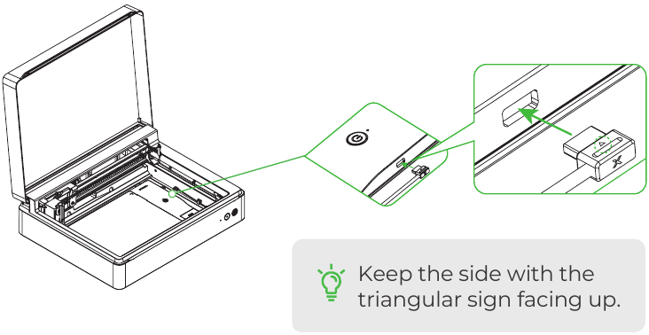 Gebruik - Installeer de hot foil pen - Stap 12