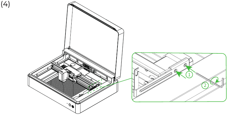 Gebruik - Installeer de hot foil pen - Stap 2
