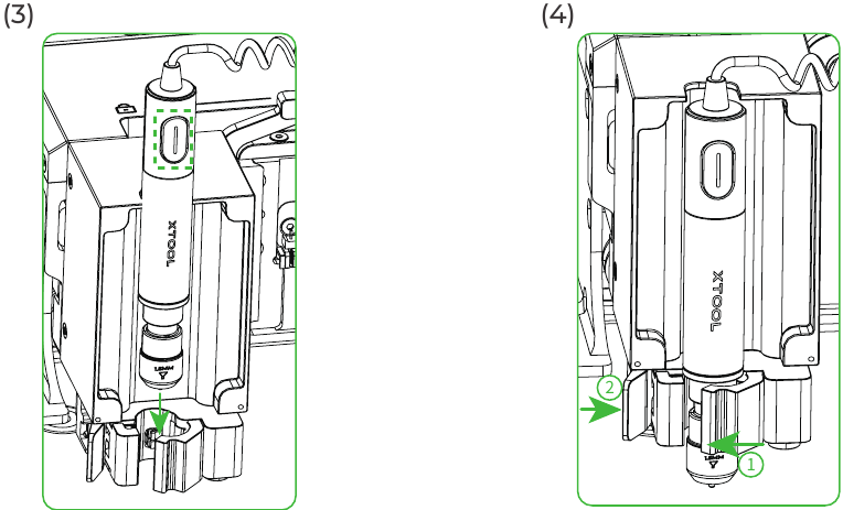 Gebruik - Installeer de hot foil pen - Stap 4