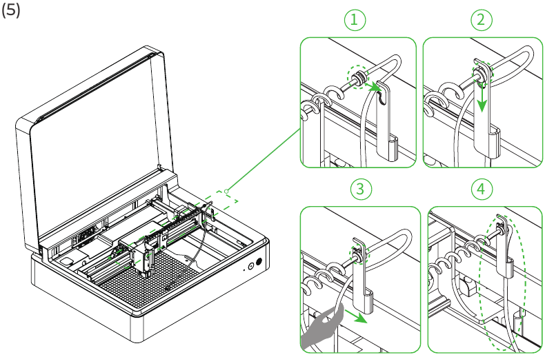 Gebruik - Installeer de hot foil pen - Stap 5