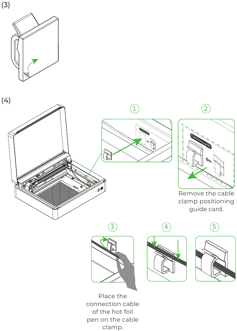 Gebruik - Installeer de hot foil pen - Stap 8