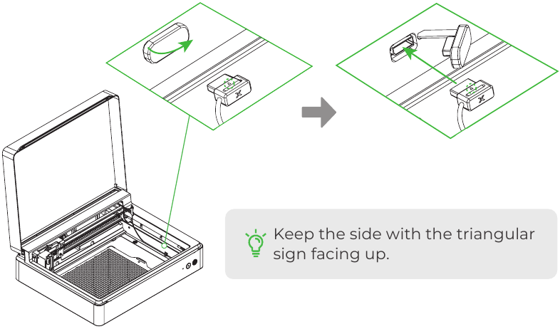 Gebruik - Installeer de hot foil pen - Stap 9