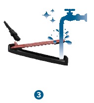 Waterbak en filter van de bak schoonmaken