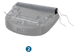 Roterende mop ontgrendelen