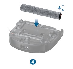 Nieuwe roterende mop installeren