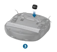 Zwenkwiel terugplaatsen
