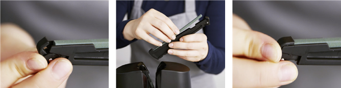 De slijpstaven en hoekadapters vervangen - Stap 2