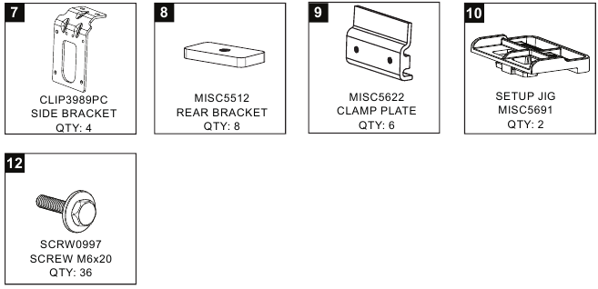 EGR RollTrac M-Bar Assy Hardware Kit