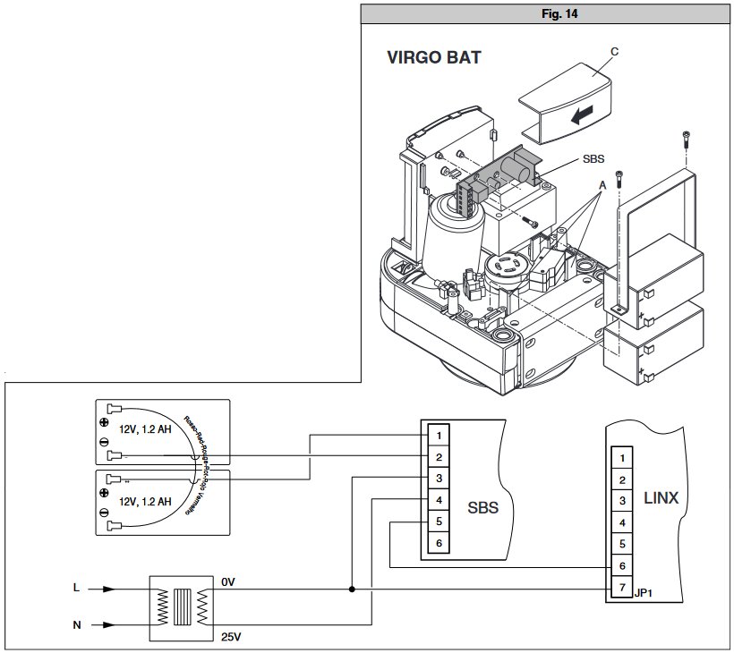 VIRGO BAT-KIT INSTALLATIE