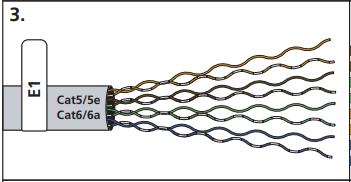 Bedrading aansluiten - Cat5-ingangen aansluiten - Stap 3