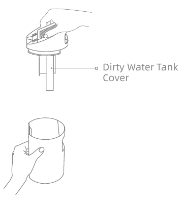 Maak de vuilwatertank schoon - Stap 1