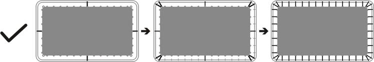 MONTAGE TRAMPOLINEMAT - Stap 2