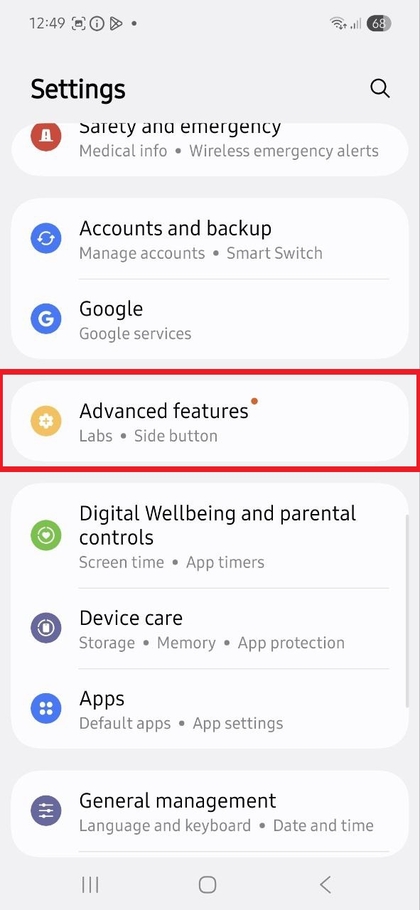 Advanced Features (Geavanceerde functies)