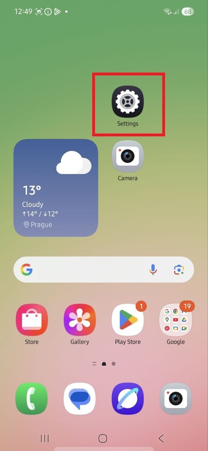 Menu Settings (Instellingen)