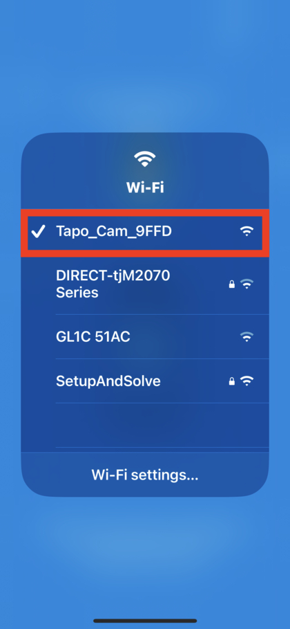Verbinding maken met het Tapo C200 Wi-Fi-netwerk
