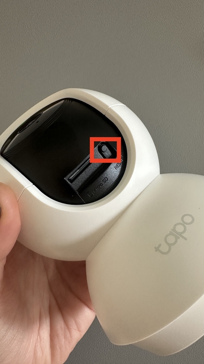 Resetknop op de TP-Link Tapo C200-camera